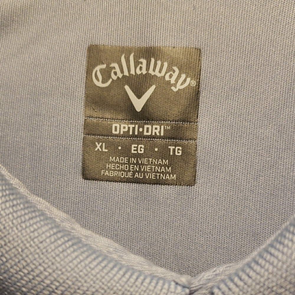 Callaway Men's Light Blue Polo with Stripes - Picture 4 of 4